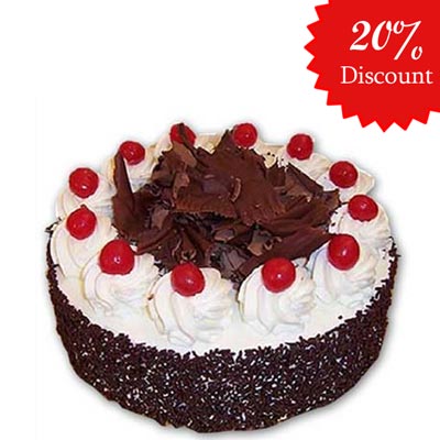 "Delicious round shape Chocolate cake - half kg (Cake on Discount) - Click here to View more details about this Product